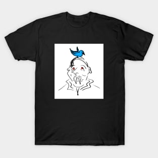 A vampire with a bird on its head T-Shirt